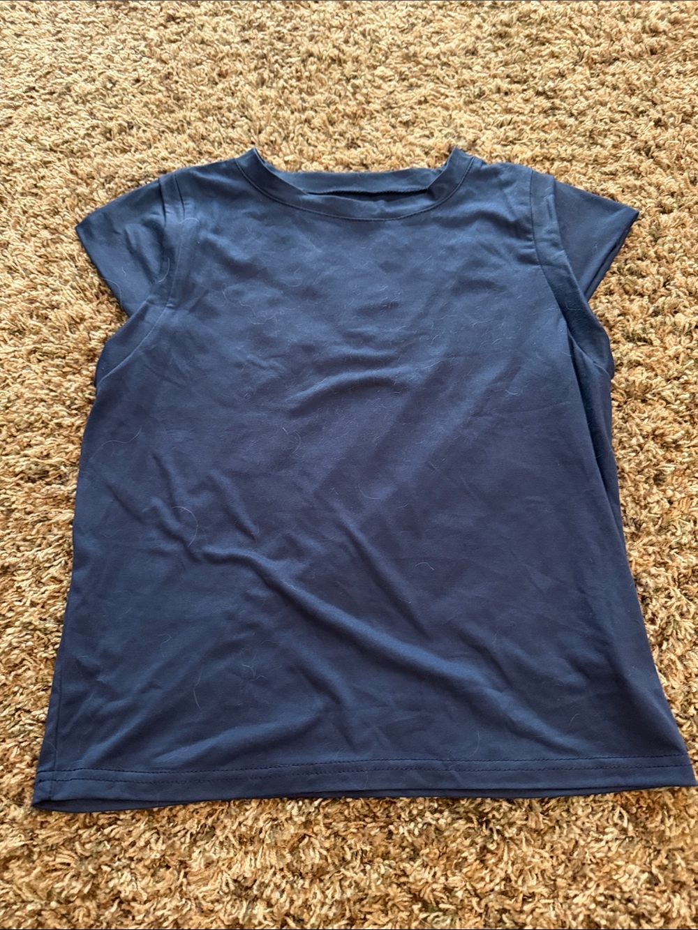 SHEIN Navy Short Sleeve Crewneck Tee